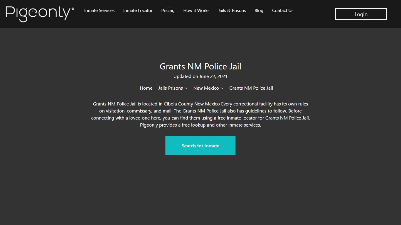 Grants NM Police Jail Inmate Search | New Mexico - Pigeonly